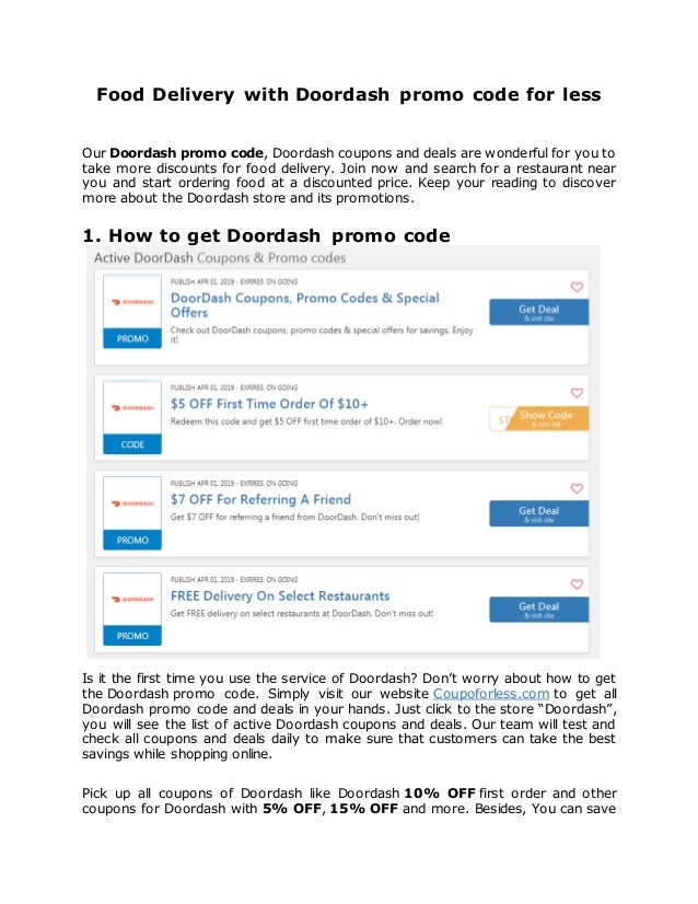 Door dash coupon new user