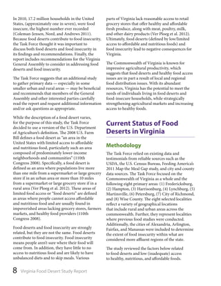 Virginia Food Desert Report | PDF