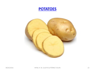 POTATOES
06/02/2016 22MTRA. R. M. JULIETA GUTIÉRREZ TLALPA
 