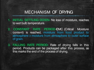 Processing Food Drying in food technology | PDF