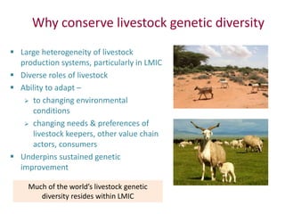 Safeguarding livestock genetic diversity