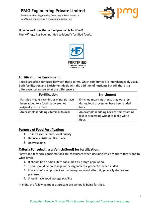 Food fortification Introduction, What is Fortification, Fortification vs Enrichment, Selection
