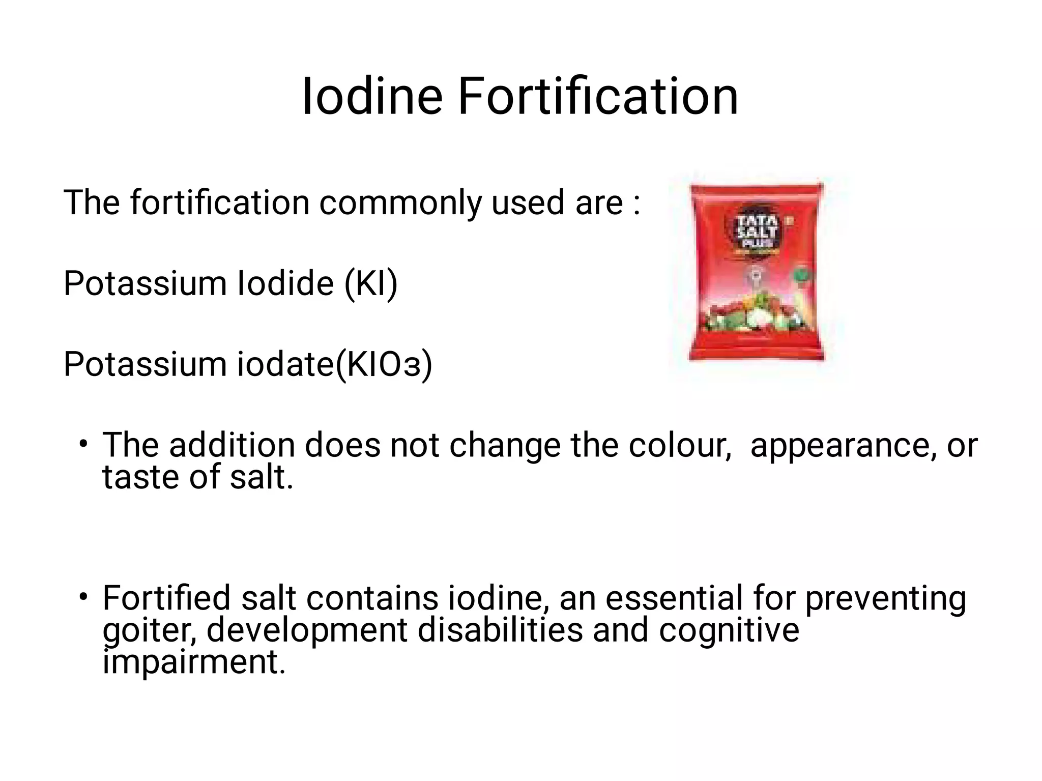 Salt Fortification Food fortification and enrichment | PDF
