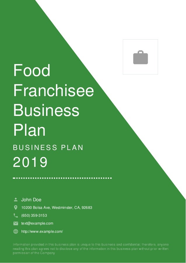 food brand business plan