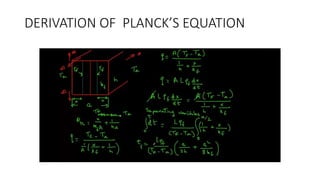 DERIVATION OF PLANCK’S EQUATION
 