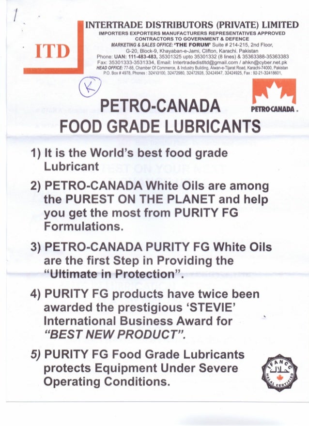 Food Grade Lubricant