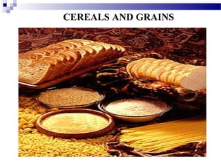 CEREALS AND GRAINS
 