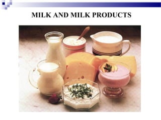 MILK AND MILK PRODUCTS
 