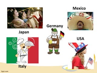 Japan
Italy
Germany
Mexico
USA
 