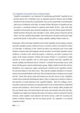 Food habits & nutritional status of adolescent girls in rural area of ...