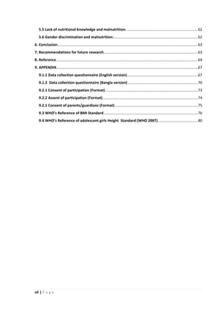 Food habits & nutritional status of adolescent girls in rural area of ...