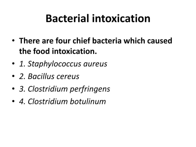 Food Intoxication Algorithm Food intoxication | PPTX