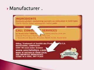 Misleading food labels australia
