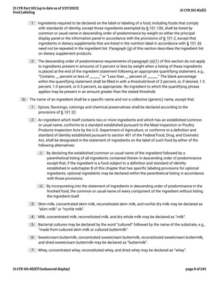 Parenthetical Labels Food labelling 21 CFR Part 101 (up to date as of 3-27-2023).pdf