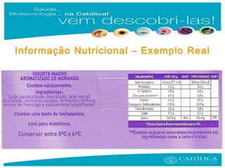 Informação Nutricional – Exemplo Real
 