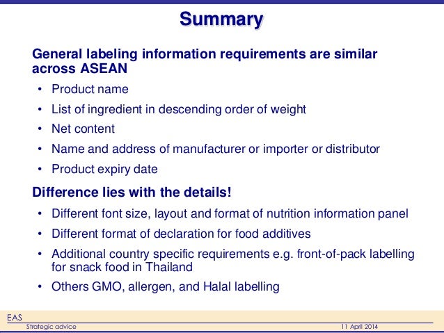 food labelling regulations and challenges in asean thailand address format