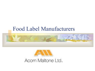 Food Label Manufacturers 