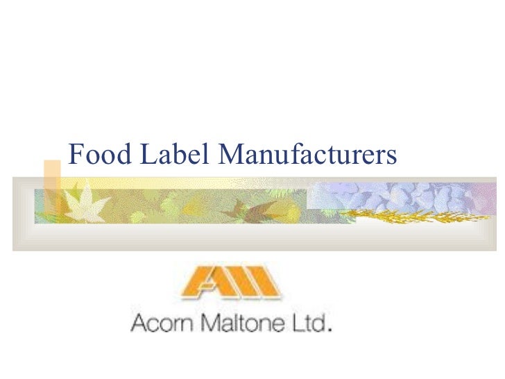 Food label manufacturers