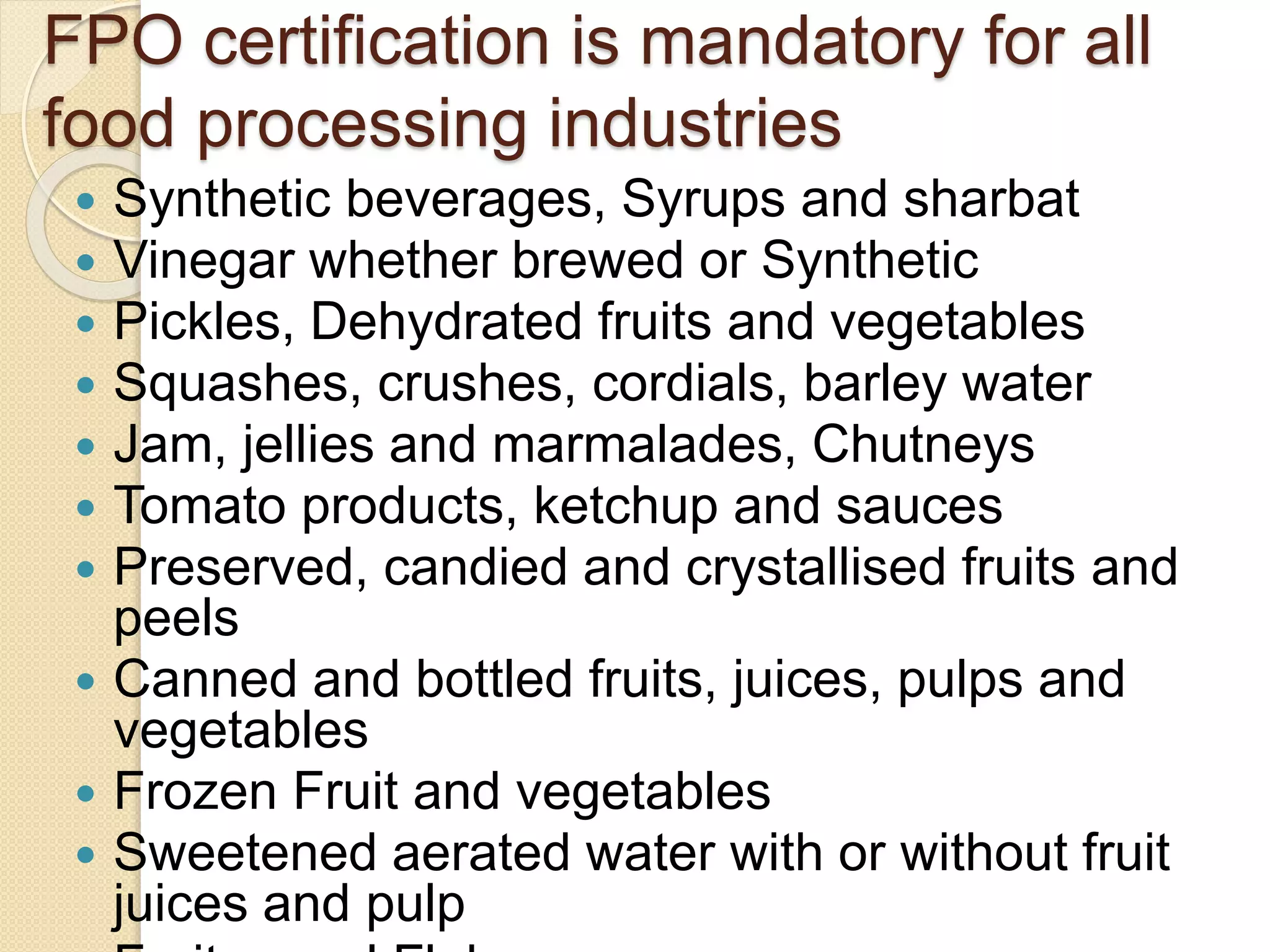 Indian Food laws and Standards PPT