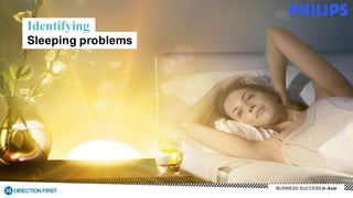 Sleep Well 
Community
wEEK CONNECTION
SLEEPING	
 HABITS
HEALTH	
 AND	
 WELL-­‐BEING	
 
IN	
 CHINA
SLEEPING	
 
PROBLEMS
REVIEW	
 
SOLUTIONS
PHILIPS	
 BRAND	
 
AND	
 SOLUTIONS
BUSINESS SUCCESS in Asia
 