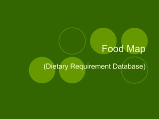 Food Map (Dietary Requirement Database) 