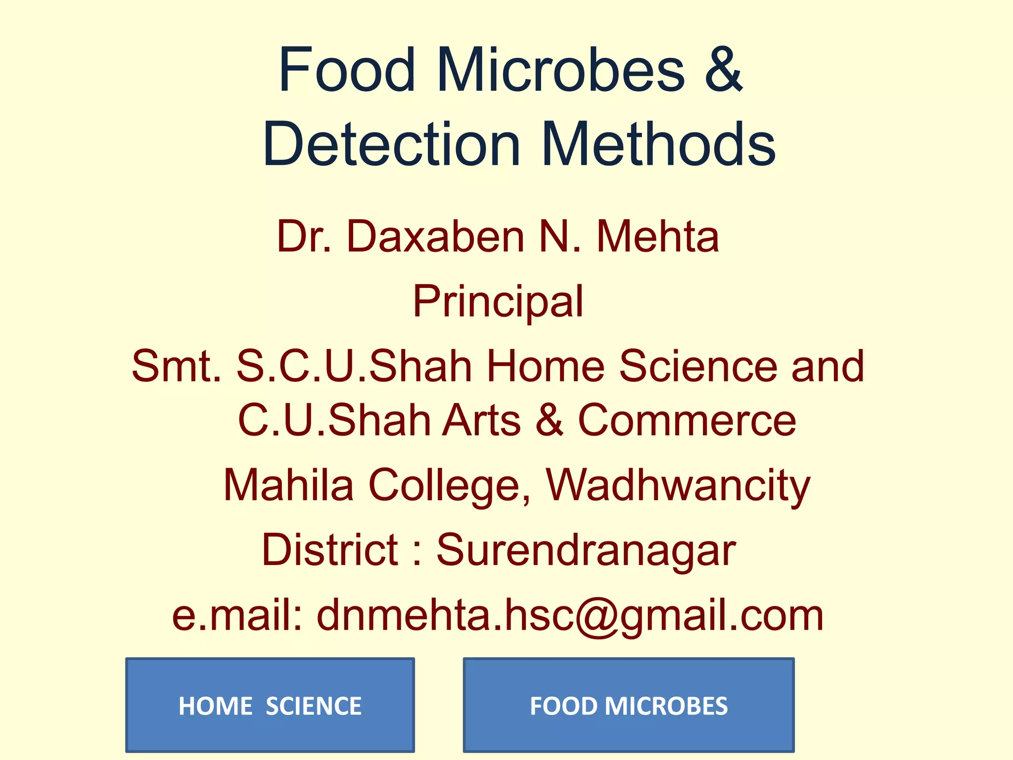 Food microbes | PPTX