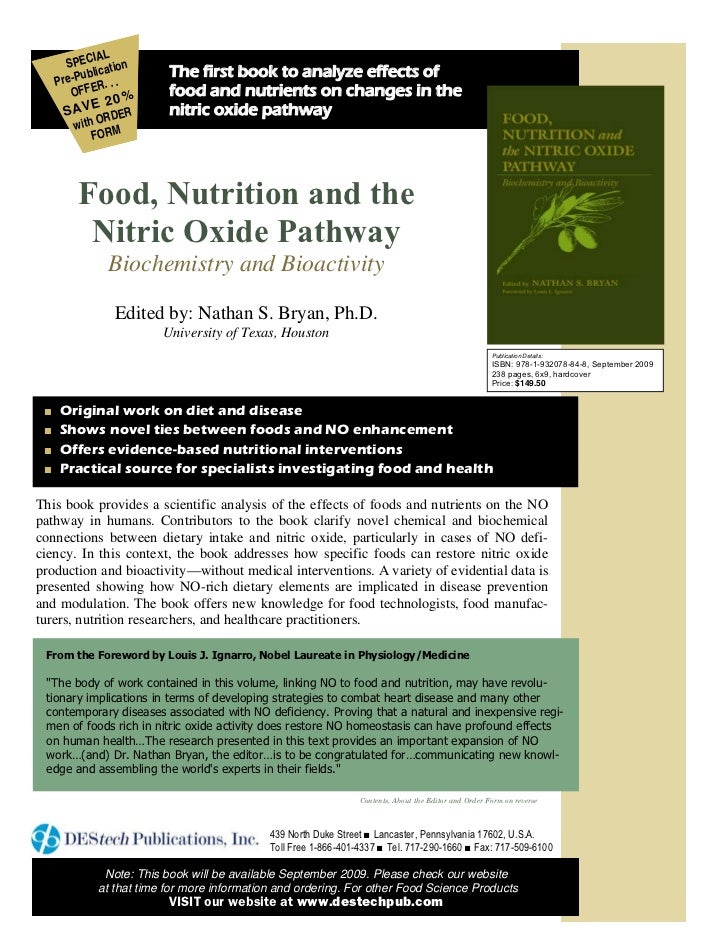 Quot Food Nutrition And The Nitric Oxide Pathway Quot _nutritional