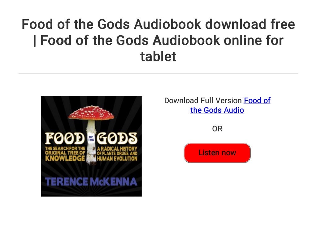 Food of the Gods Audiobook download free Food of the