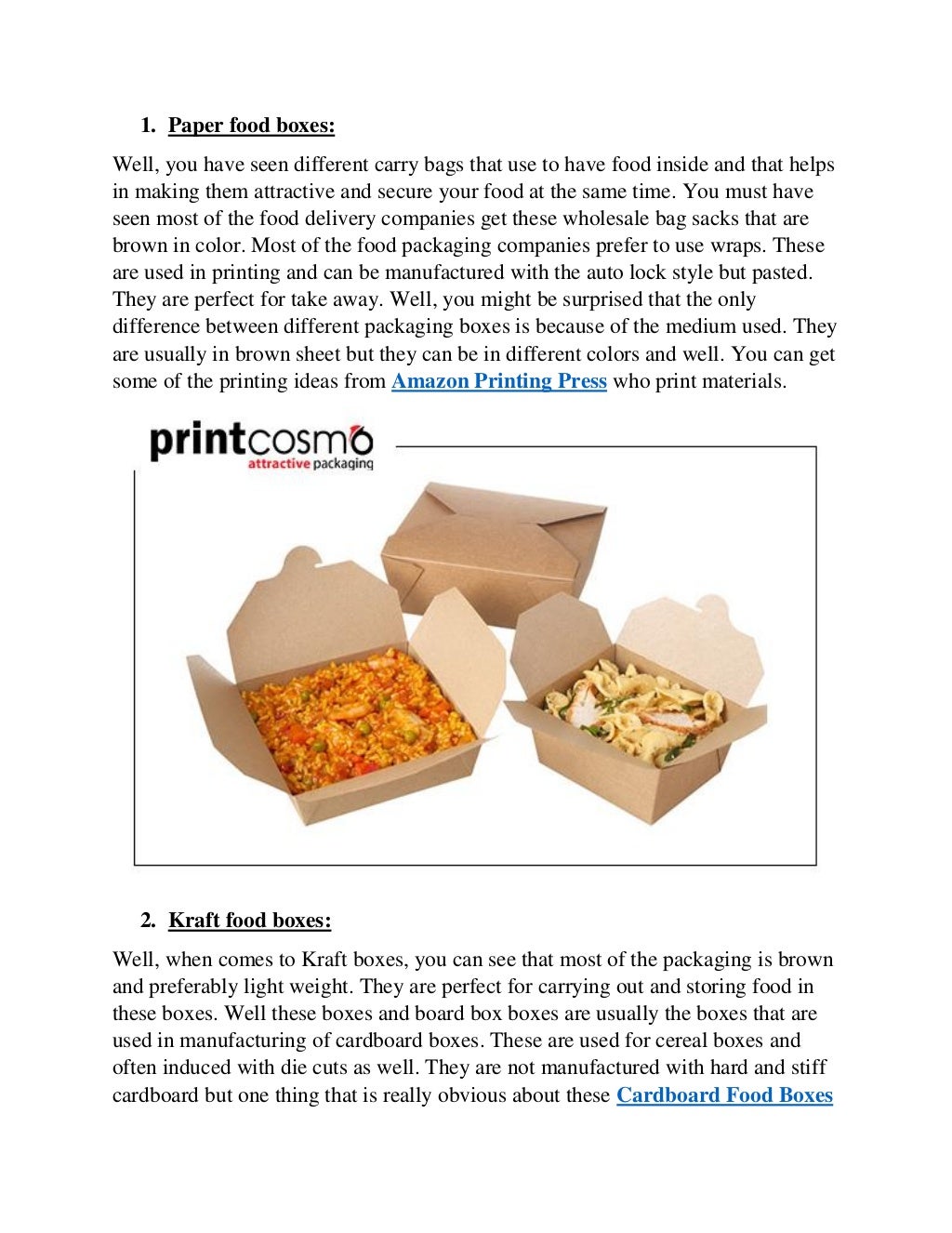 3 Types of Food Boxes that are Perfectly Secure for Food Usages