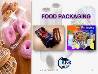 FOOD PACKAGING
K R MICRO NOTES 1
 