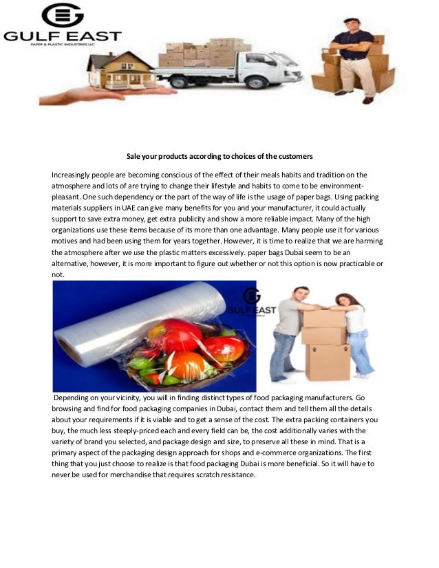 Food packaging dubai
