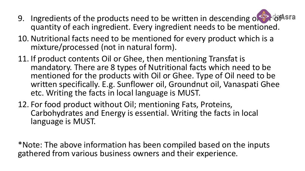 Food Labeling Requirements Food Packaging Guidelines