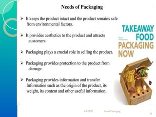 FOOD PACKAGING MATERIALS AND THEIR TYPES, ROLE AND FUNCTIONSND | PPT