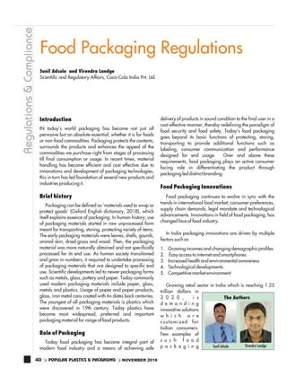 Food Packaging Regulation Nov 2018
