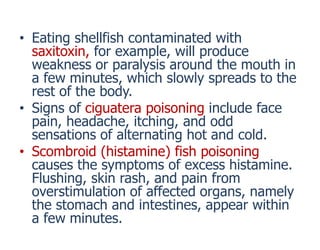 Shellfish Examples Saxitoxin Food Poisoning Lecture cum Discussion ppt | PPT