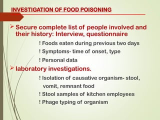 FOOD POISONING/ FOOD BORNE DISEASES .ppt