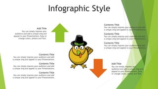 Infographic Style
You can simply impress your audience and add
a unique zing and appeal to your Presentations.
Contents Title
You can simply impress your audience and add
a unique zing and appeal to your Presentations.
Contents Title
You can simply impress your audience and add
a unique zing and appeal to your Presentations.
Contents Title
You can simply impress your audience and add
a unique zing and appeal to your Presentations.
Contents Title
You can simply impress your audience and add
a unique zing and appeal to your Presentations.
Contents Title
You can simply impress your audience and add
a unique zing and appeal to your Presentations.
Contents Title
You can simply impress your
audience and add a unique zing and
appeal to your Presentations. Easy
to change colors, photos and Text.
Add Title
You can simply impress your
audience and add a unique zing and
appeal to your Presentations. Easy to
change colors, photos and Text.
Add Title
 