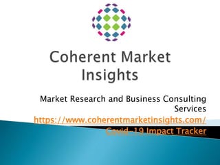Market Research and Business Consulting
Services
https://www.coherentmarketinsights.com/
Covid-19 Impact Tracker
 