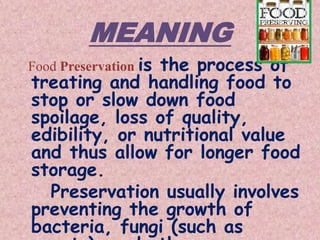 Food preservation PPT