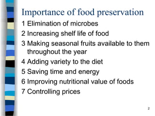 What is Food Preservation? - Definition, Importance, Objective