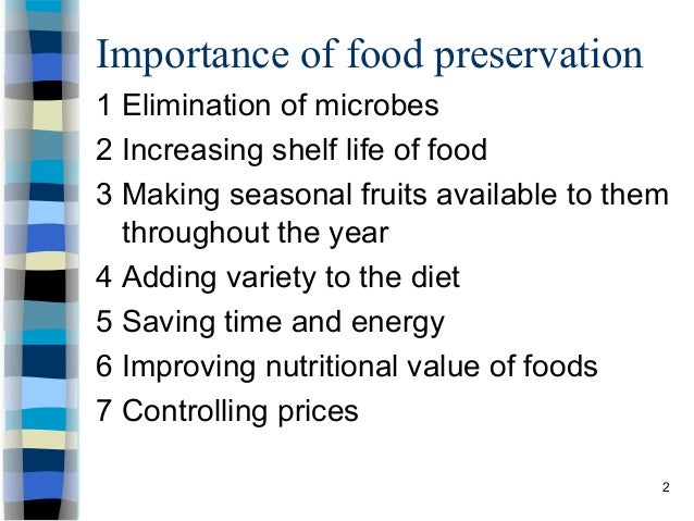 essay about the importance of food preservation