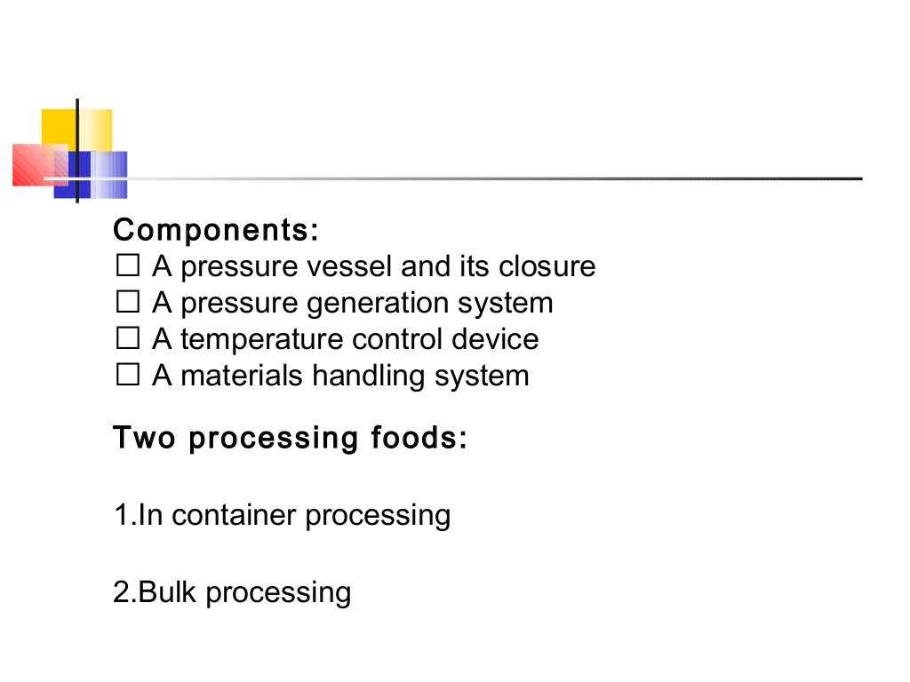 Techniques in Food Processing