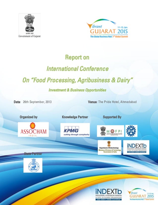 Vibrant Gujarat Summit on International Summit on Food Processing