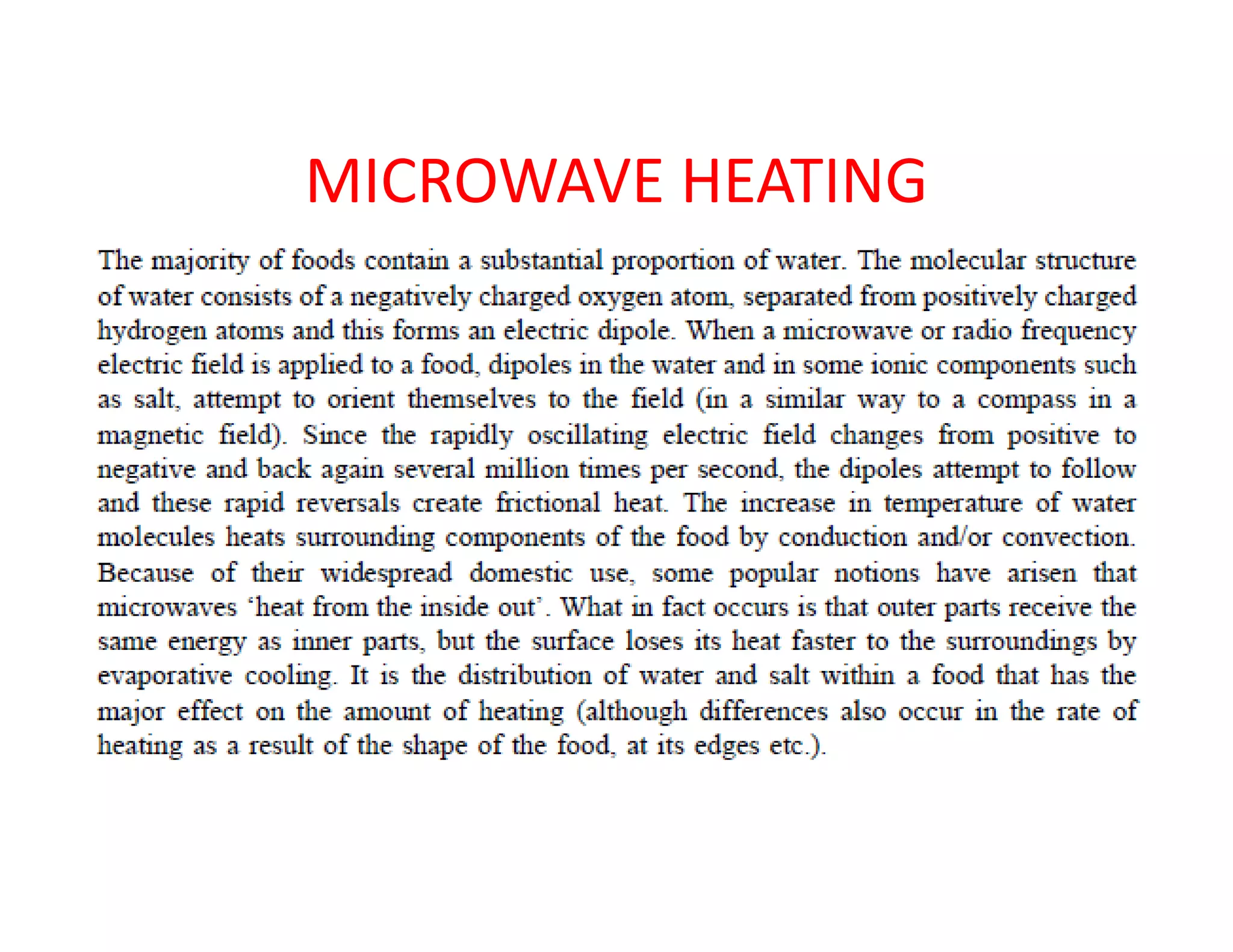 MICROWAVE HEATING
 