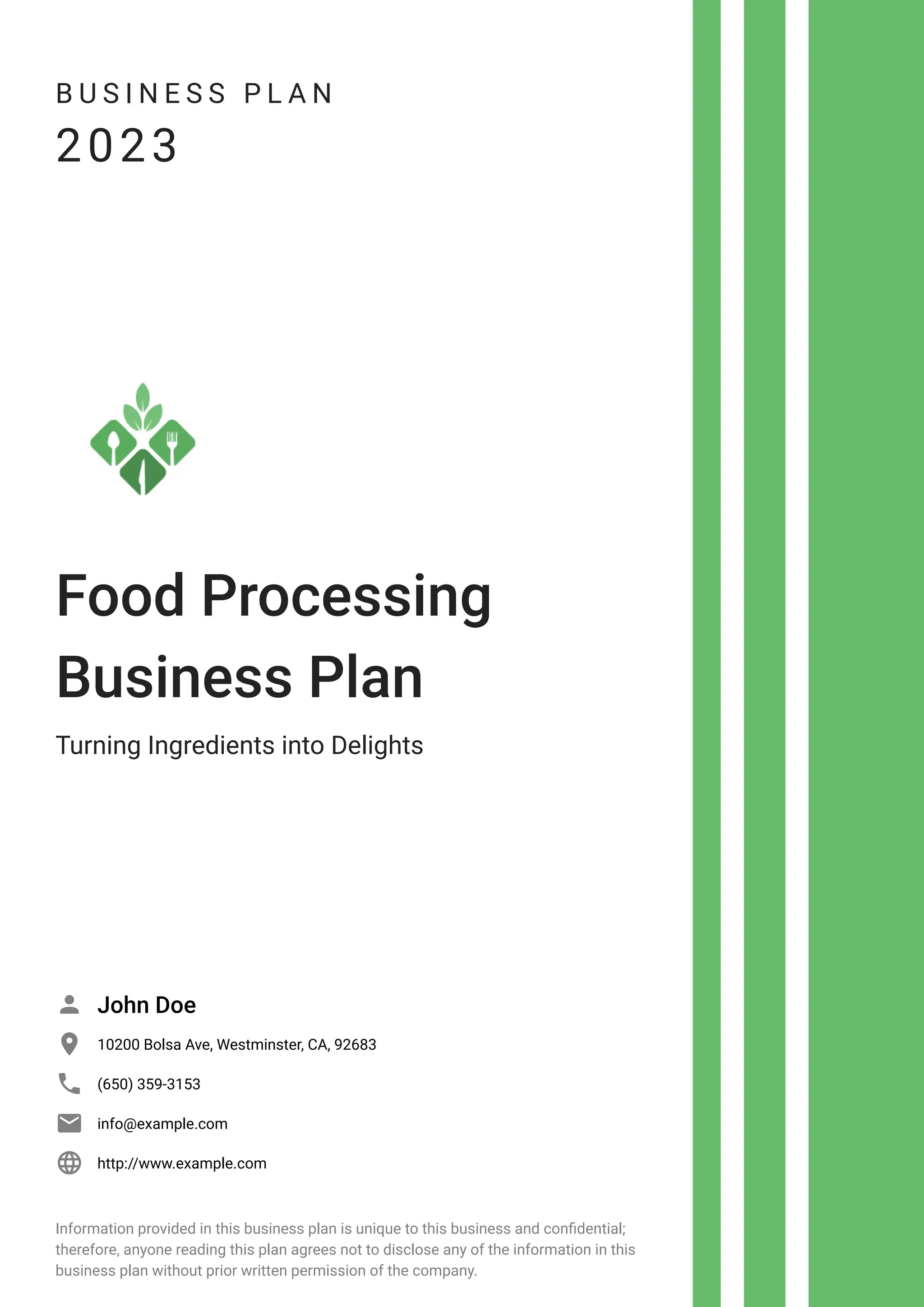 food processing business plan example.pdf