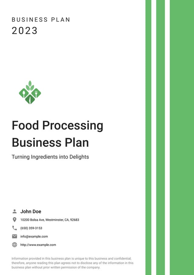 food processing business plan example.pdf