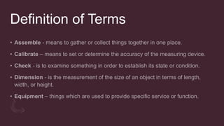 Definition of Terms
 