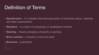 Definition of Terms
 