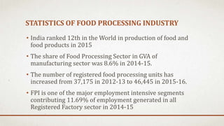 Food processing industries in inida | PPTX
