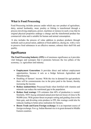 Food processing industry in India | PDF
